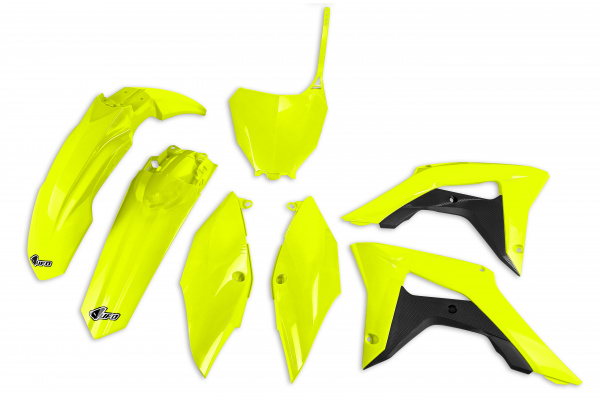 Plastic Kit neon yellow for Honda CRF 250R (2018-21) - CRF 450R (2017-20) - REPLICA PLASTICS - HOKIT119-DFLU - Ufo Plast