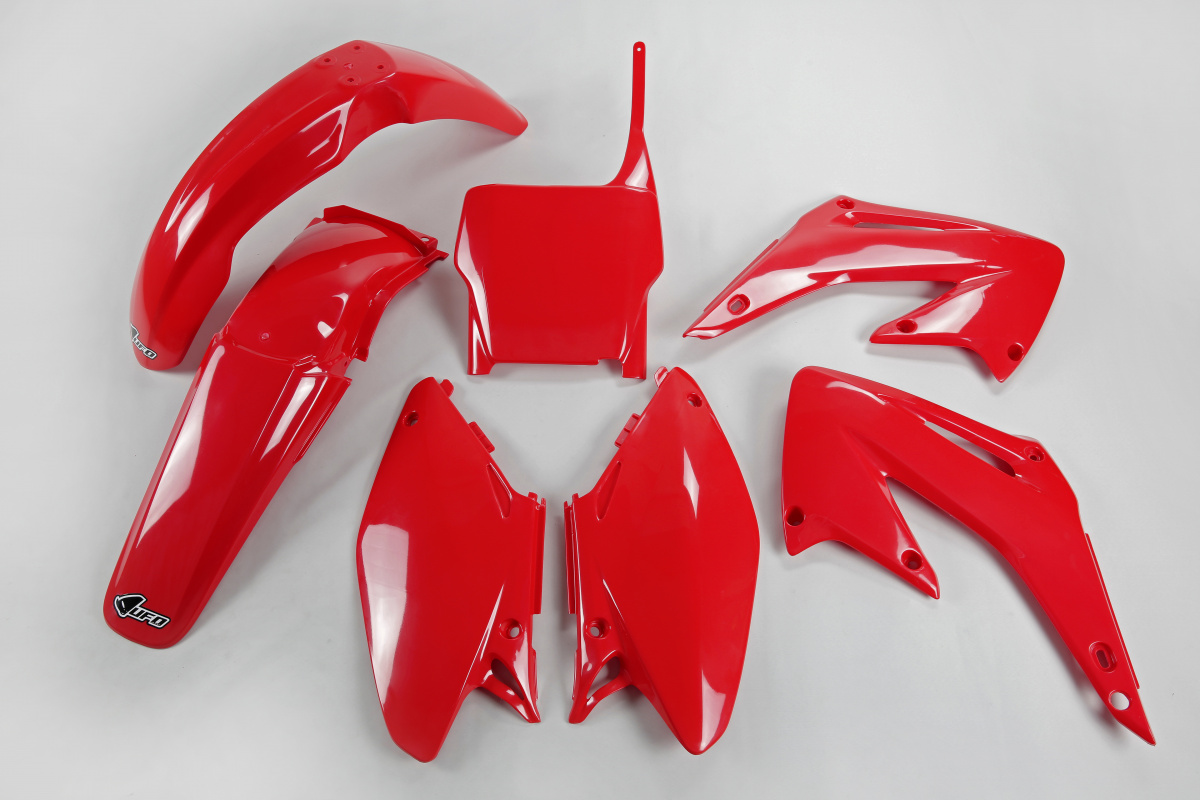 Plastic Kit red for Honda CR 125 (2005-07) - CR 250 (2005-07) - REPLICA PLASTICS - HOKIT103-070 - Ufo Plast