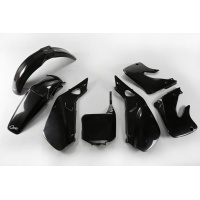 Plastic Kit black for Honda CR 125 (1998-99) - CR 250 (1997-99) - REPLICA PLASTICS - HOKIT094-001 - Ufo Plast