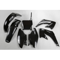 Plastic Kit black for Honda CR 125 (2005-07) - CR 250 (2005-07) - REPLICA PLASTICS - HOKIT103-001 - Ufo Plast