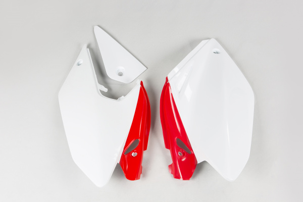 Side Panels white-red for Honda CRF 250X (2004-17) - REPLICA PLASTICS - HO03647-W - Ufo Plast