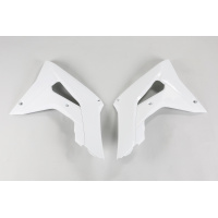 Radiator Covers white for Honda CRF 250R (2018-21) - CRF 450R (2017-20) - REPLICA PLASTICS - HO04682-041 - Ufo Plast