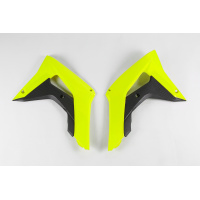 Radiator Covers neon yellow for Honda CRF 250R (2018-21) - CRF 450R (2017-20) - REPLICA PLASTICS - HO04682-DFLU - Ufo Plast