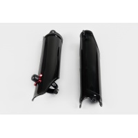 Fork Slider Protector + Quick Starter black for Honda CRF 450R (2013-16) - REPLICA PLASTICS - HO04671-001 - Ufo Plast