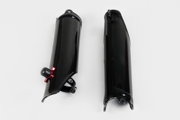 Fork Slider Protector + Quick Starter black for Honda CRF 450R (2013-16) - REPLICA PLASTICS - HO04671-001 - Ufo Plast