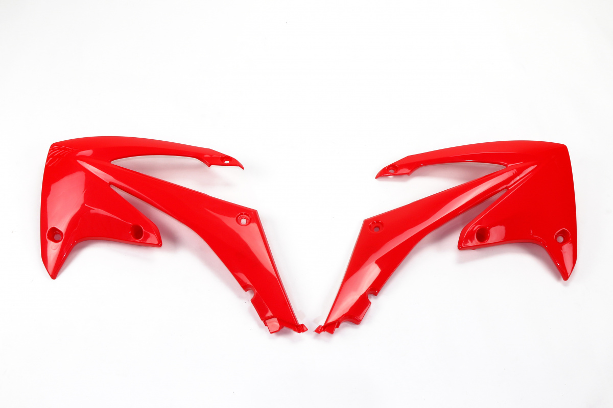 Radiator Covers red for Honda CRF 250R (2010-13) - CRF 450R (2009-12) - REPLICA PLASTICS - HO04637-070 - Ufo Plast