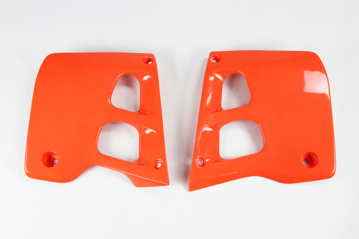 Radiator Covers orange CR 90 for Honda CR 125 (1991) - CR 250 (1990-91) - REPLICA PLASTICS - HO02625-121 - Ufo Plast