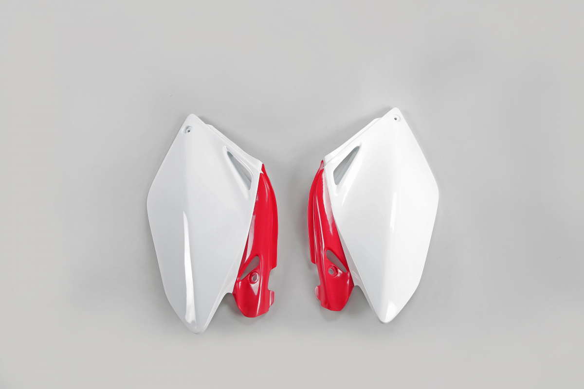 Side Panels white-red for Honda CRF 250R (2006-09) - REPLICA PLASTICS - HO04606-W - Ufo Plast