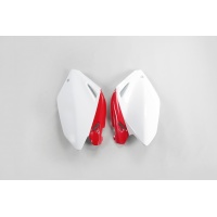 Side Panels white-red for Honda CRF 250R (2004-05) - REPLICA PLASTICS - HO03635-W - Ufo Plast