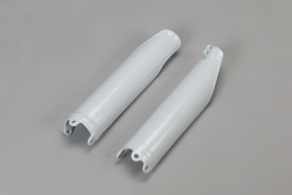 Fork Slider Protectors white for Honda CRF 250R (2014-18) - CRF 450R (2009-18) - REPLICA PLASTICS - HO04640-041 - Ufo Plast