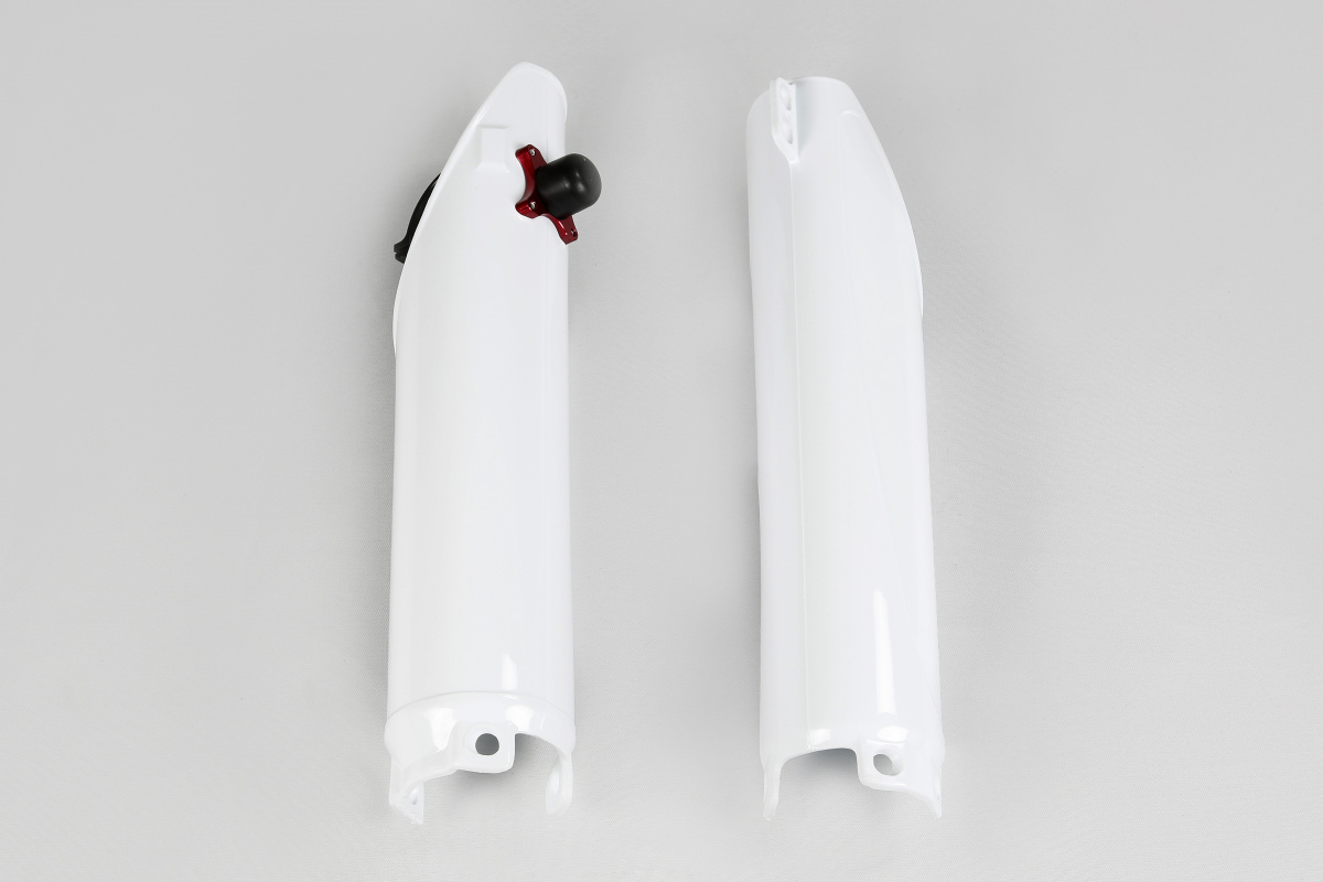 Fork Slider Protector + Quick Starter white for Honda CR 125 - CR 250 - CRF 250R - CRF 450R - REPLICA PLASTICS - HO04610-041 ...