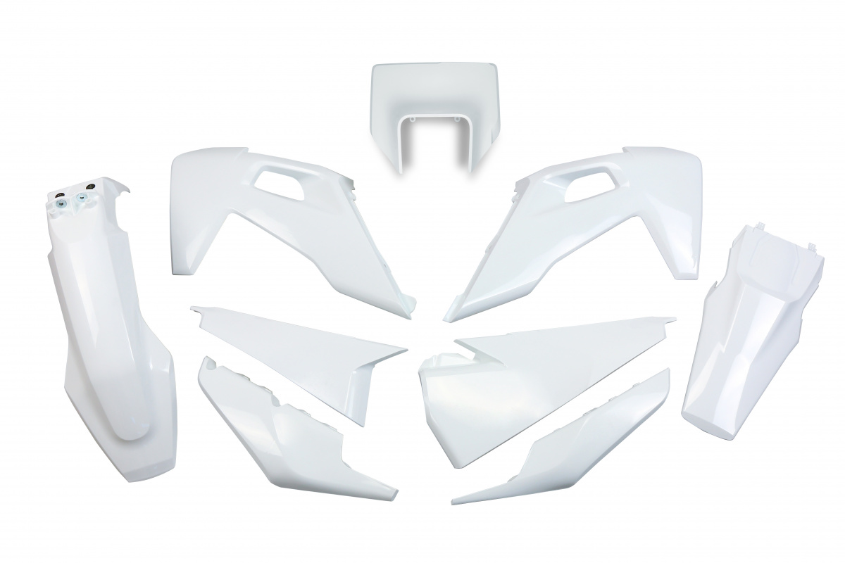 Plastic Kit white for Husqvarna TE 250 - FE 250 - TE 300 - FE 350 - FE 450 - FE 501 - TX 125 - TX 250 - TX 300 - TE 150 - REP...