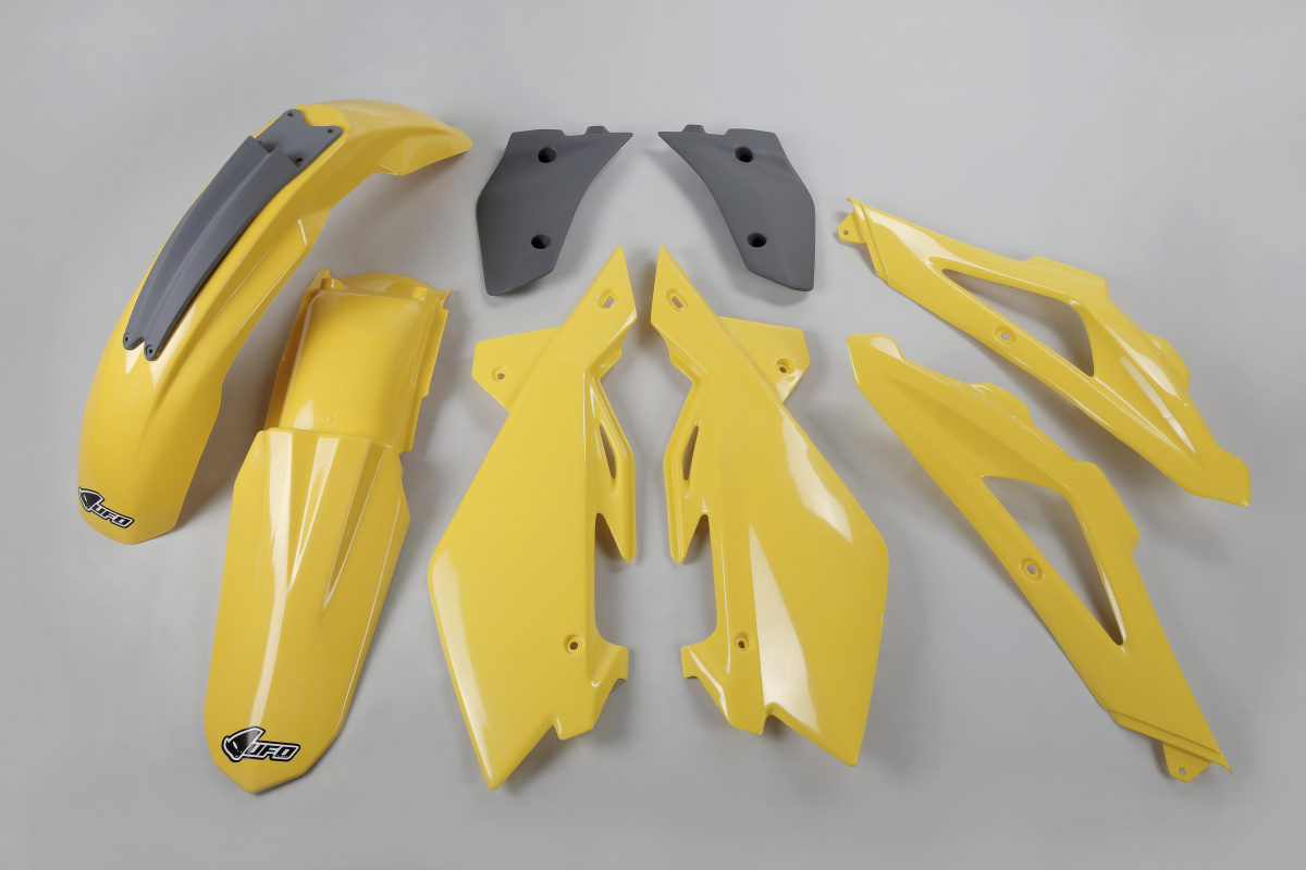 Plastic Kit yellow for Husqvarna CR 125 (2006-08) - CR 250 (2006-08) - REPLICA PLASTICS - HUKIT603-103 - Ufo Plast