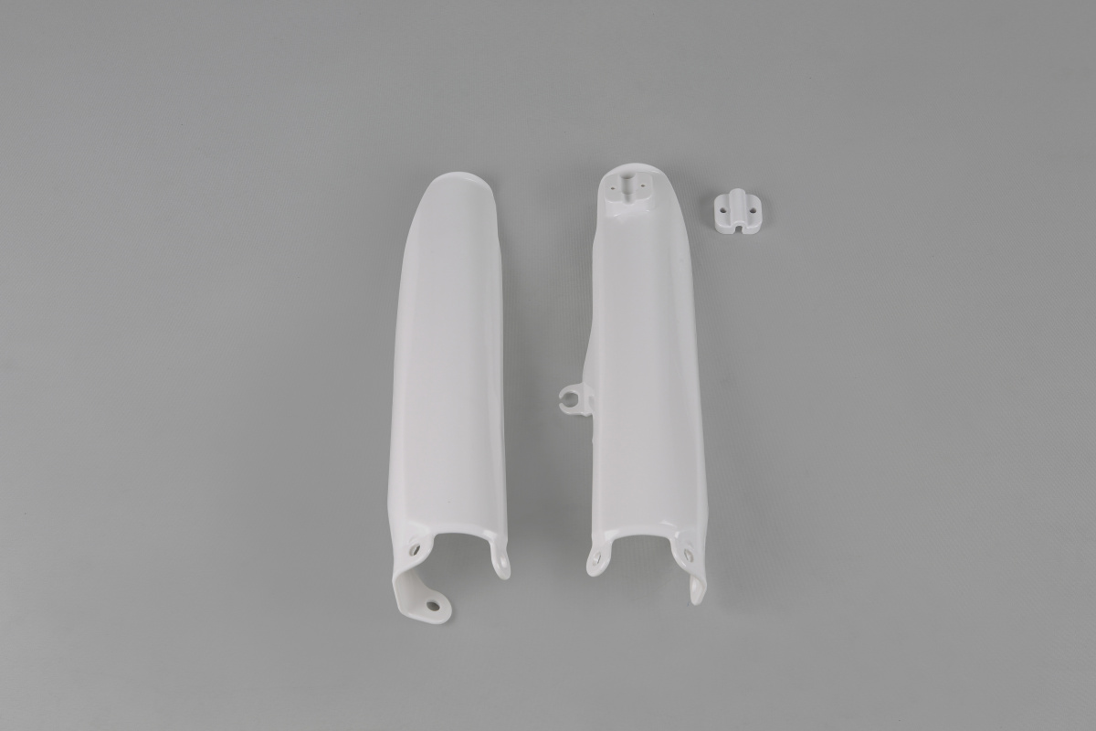 Fork Slider Protectors white for Husqvarna TC 449 - TE 449 - TC 499 - TE 499 - TE 511 - REPLICA PLASTICS - HU03346-041 - Ufo ...