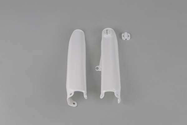 Fork Slider Protectors white for Husqvarna TC 449 - TE 449 - TC 499 - TE 499 - TE 511 - REPLICA PLASTICS - HU03346-041 - Ufo ...