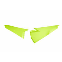 Side panels / Upper part - neon yellow - Husqvarna - REPLICA PLASTICS - HU03391-DFLU - UFO Plast