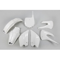 Plastic Kit white for Kawasaki KX 85 (2001-13) - KX 100 (2001-13) - REPLICA PLASTICS - KAKIT214-047 - Ufo Plast