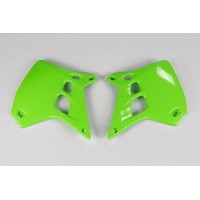 Radiator Covers green for Kawasaki KX 250 (1990-91) - REPLICA PLASTICS - KA02729-026 - Ufo Plast