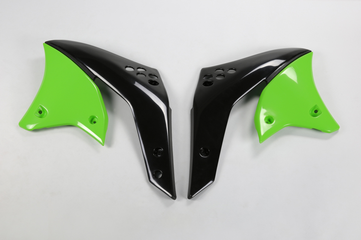 Radiator Covers green for Kawasaki KXF 250 (2006-08) - REPLICA PLASTICS - KA03767-026 - Ufo Plast