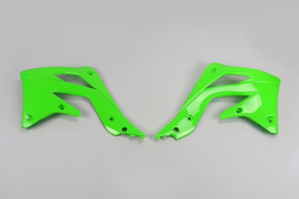 Radiator covers - green - Kawasaki - REPLICA PLASTICS - KA04719-026 - UFO Plast