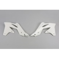 Radiator Covers white for Kawasaki KXF 250 (2013-16) - REPLICA PLASTICS - KA04725-047 - Ufo Plast