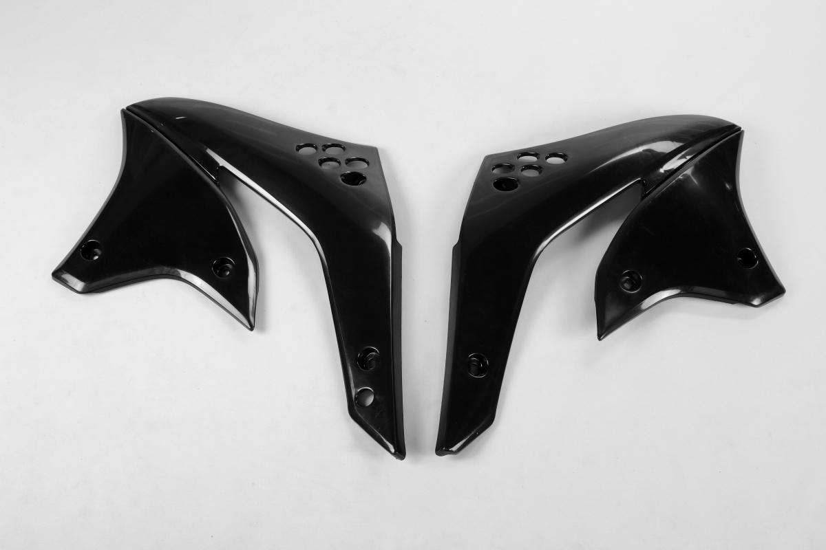 Radiator Covers black for Kawasaki KXF 450 (2006-08) - REPLICA PLASTICS - KA03770-001 - Ufo Plast