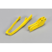 Chain Guide + Swingarm Chain Slider yellow for Suzuki RMZ 450 (2007-17) - REPLICA PLASTICS - SU04925-102 - Ufo Plast