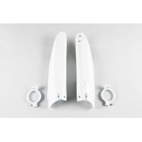 Fork Slider Protectors white for Suzuki RM 125 (1999-03) - RM 250 (1999-03) - REPLICA PLASTICS - SU03905-041 - Ufo Plast