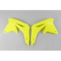 Radiator Covers neon yellow for Suzuki RMZ 450 (2008-17) - REPLICA PLASTICS - SU04927-DFLU - Ufo Plast