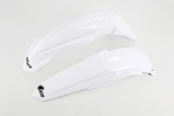 Fenders Kit white for Yamaha YZ 125 (2002-14) - YZ 250 (2002-14) - REPLICA PLASTICS - YAFK312-046 - Ufo Plast