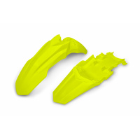 Fenders Kit neon yellow for Honda CRF 110F (2019-25) - REPLICA PLASTICS - HOFK124-DFLU - Ufo Plast