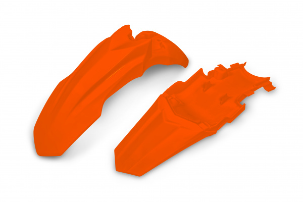 Fenders Kit neon orange for Honda CRF 110F (2019-25) - REPLICA PLASTICS - HOFK124-FFLU - Ufo Plast