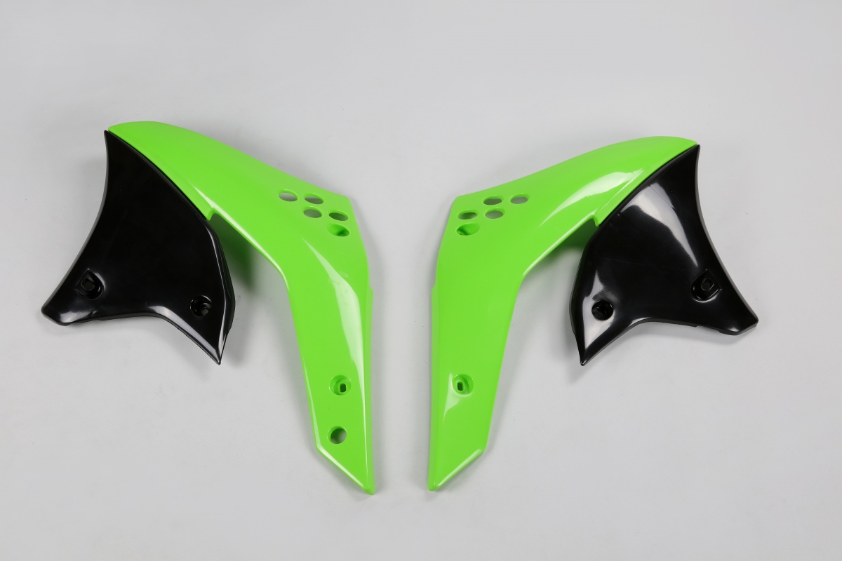 Radiator Covers green for Kawasaki KXF 250 (2006-08) - REPLICA PLASTICS - KA03783-026 - Ufo Plast