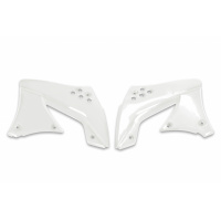 Radiator Covers white for Kawasaki KXF 450 (2009-11) - REPLICA PLASTICS - KA03799-047 - Ufo Plast