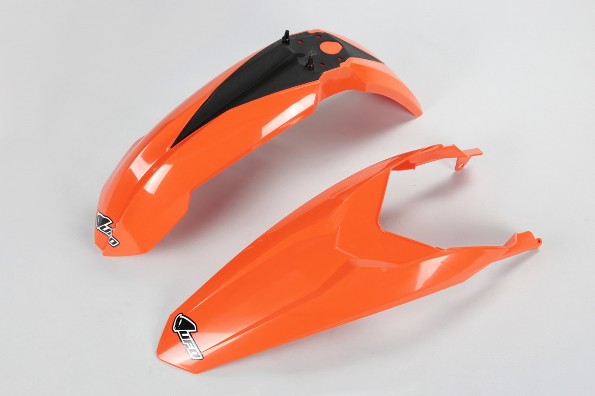 Fenders Kit neon orange for Ktm SX 85 (2013-17) - REPLICA PLASTICS - KTFK514-FFLU - Ufo Plast