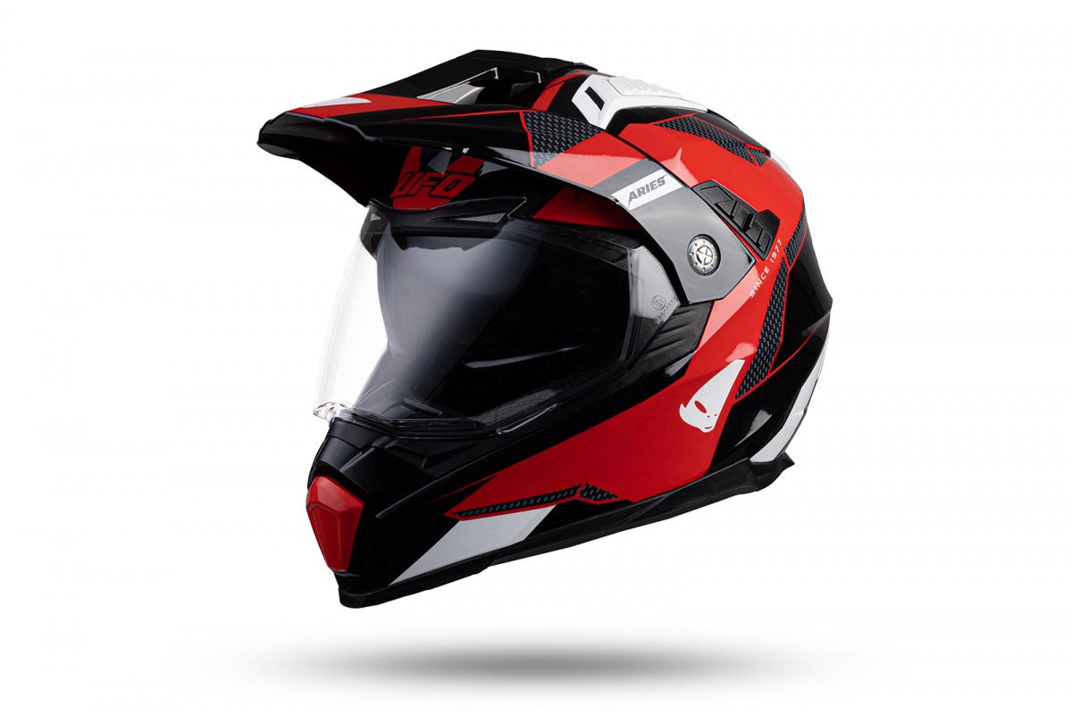 Motocross enduro helmet Aries black and red - PROTECTION - HE163 - UFO Plast