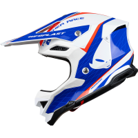 Motocross helmet Diamond white, red and blue - HIGHLIGHT - he054 - UFO Plast