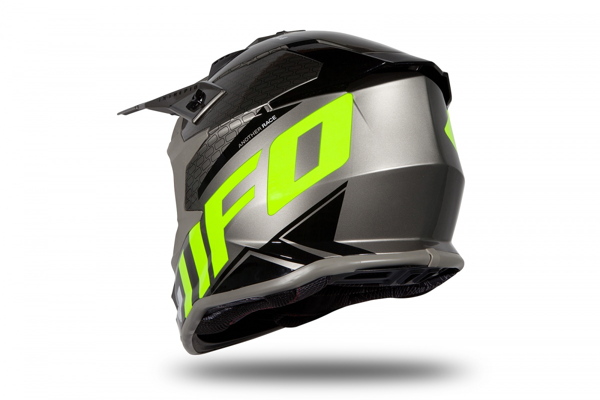 Motocross helmet Intrepid grey and neon yellow glossy - Helmets - HE173 - UFO Plast