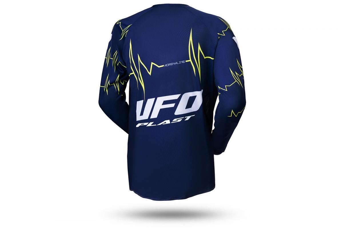 SLIM ADRENALINE MOTOCROSS JERSEY BLUE AND NEON YELLOW - ADULT - MG04488-N - UFO Plast