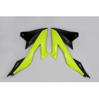 Radiator covers - neon yellow - Suzuki - REPLICA PLASTICS - SU04941-DFLU - UFO Plast