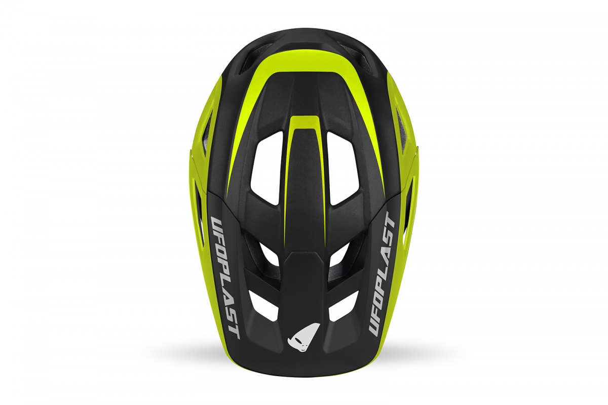 Defcon three mountain bike helmet black and neon yellow - Helmets - HE15003-K - Ufo Plast