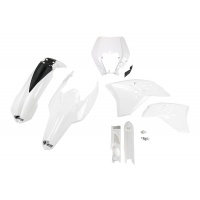 Full Plastic Kit white for Ktm EXC 125/XC W125 - EXC 200 - EXC 250/XC W250 - EXC-F 250/XCF W250 - EXC 300/XC W300 - EXC-F 35....