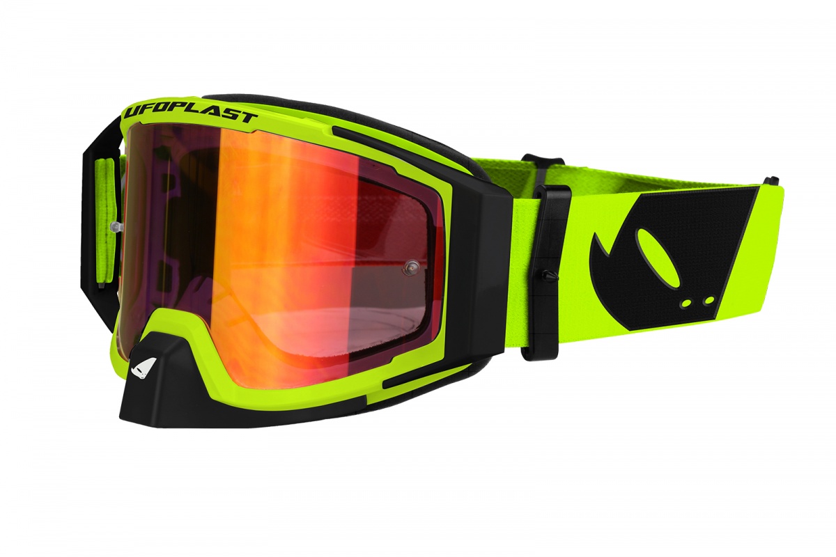 Motocross Wise Pro goggle neon yellow - Adult gear - GO13002-DK - UFO Plast