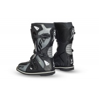 Stivali motocross Typhoon da bambino nero e grigio - Boots - BO008-K - UFO Plast